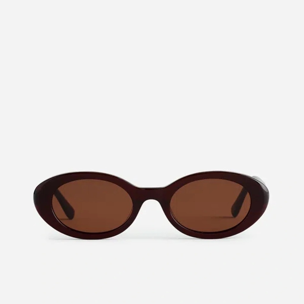 NWOT Madewell Russell Oval Sunglasses (Dark Carob)